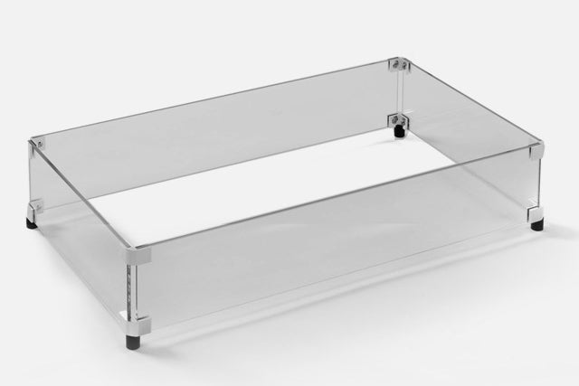 Fire Table Rectangle Glass Guard