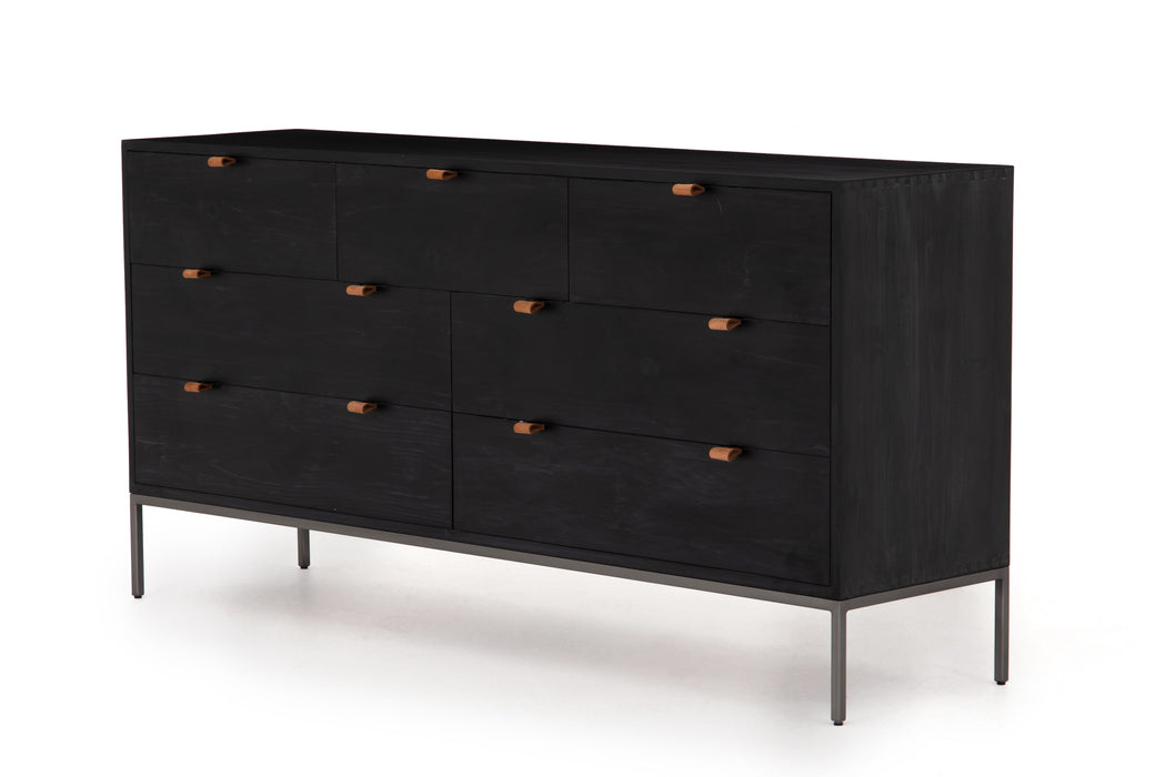 Trey 7 Drawer Dresser - Black Wash Poplar