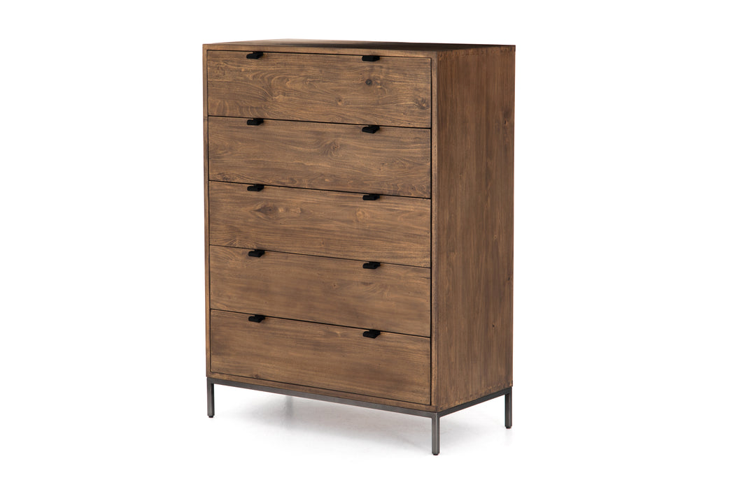 Trey 5 Drawer Dresser - Auburn Poplar