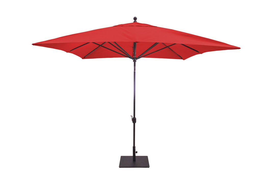 10' x 10' Square Auto Tilt Deluxe Umbrella Black Pole