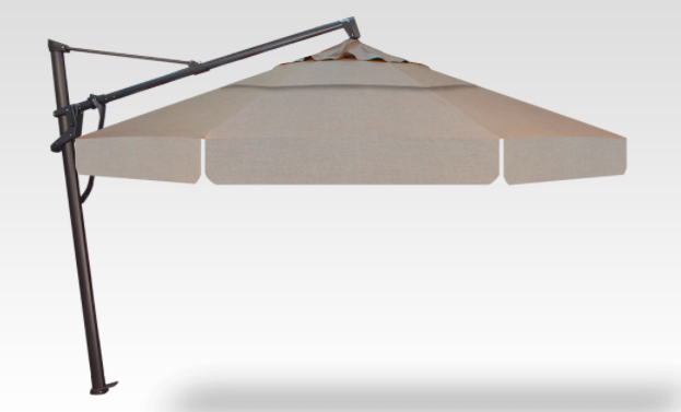 13' Octagon Cantilever Plus Umbrella Black