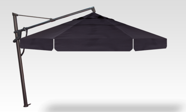 13' Octagon Cantilever Plus Umbrella Black
