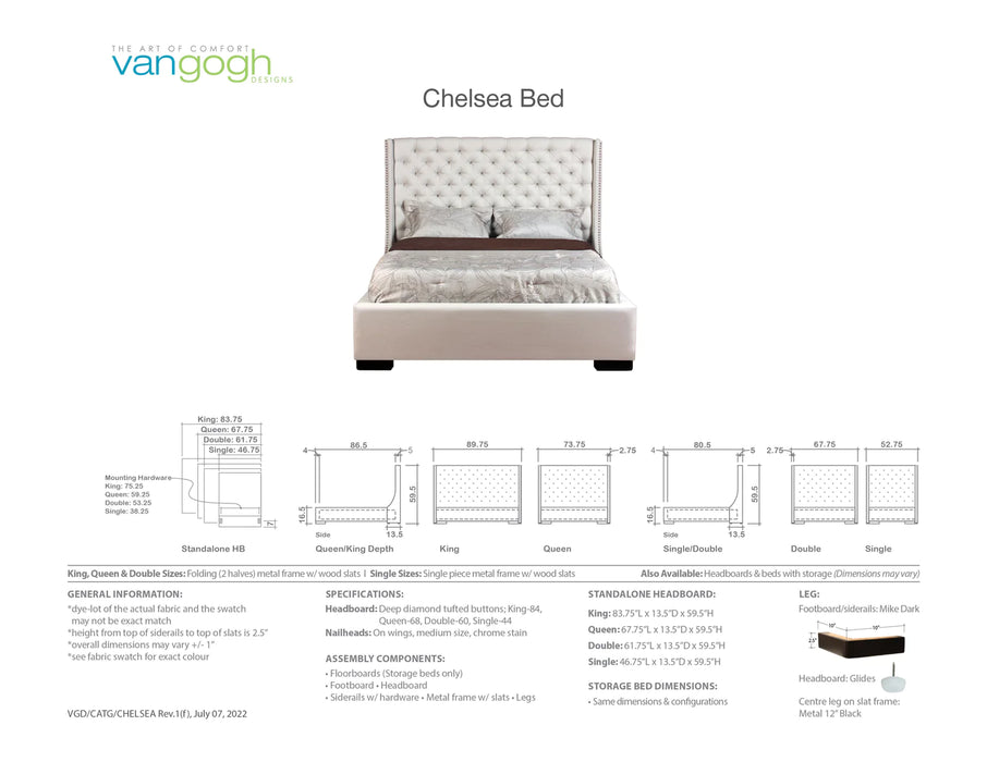 Chelsea Storage Bed Winnipeg General Information