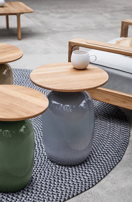 Blow Low Teak Top Side Table