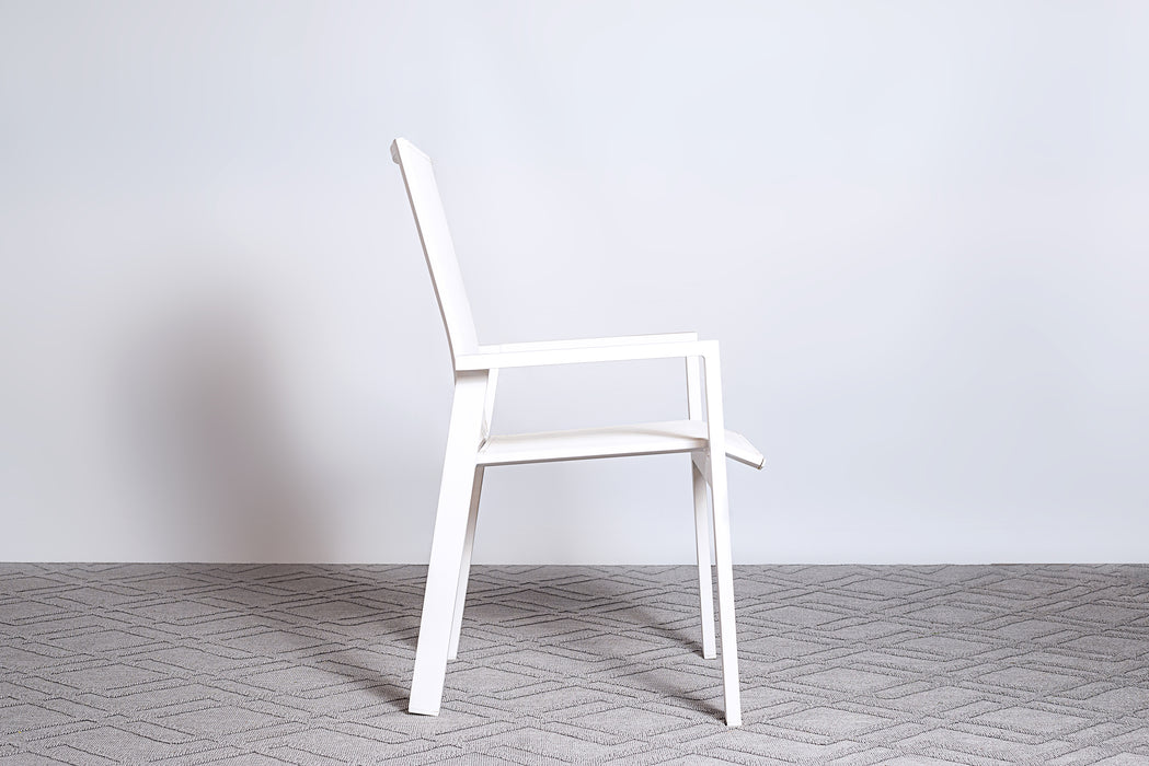 Kingston 7 Piece Pop-up Dining Set White
