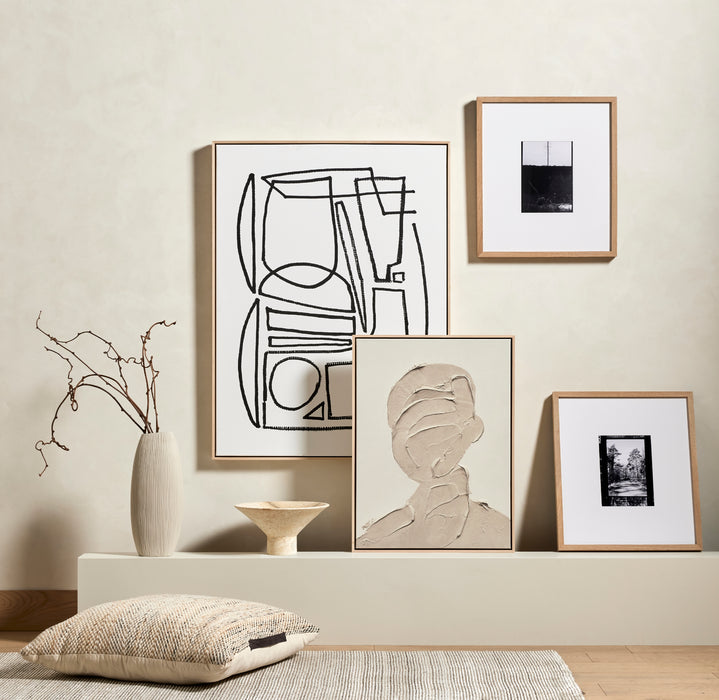 Neema Heathered Wool Pouf Set