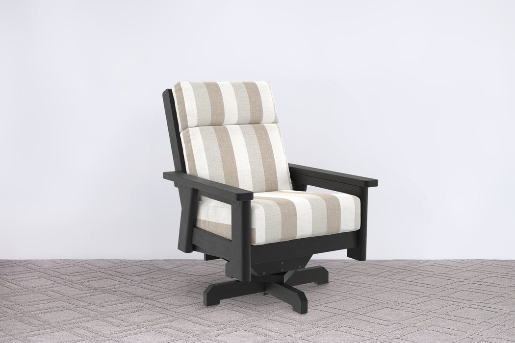 Charleston High Back Swivel Arm Chair