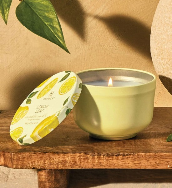 Thymes Lemon Leaf 6.5oz Tin Candle