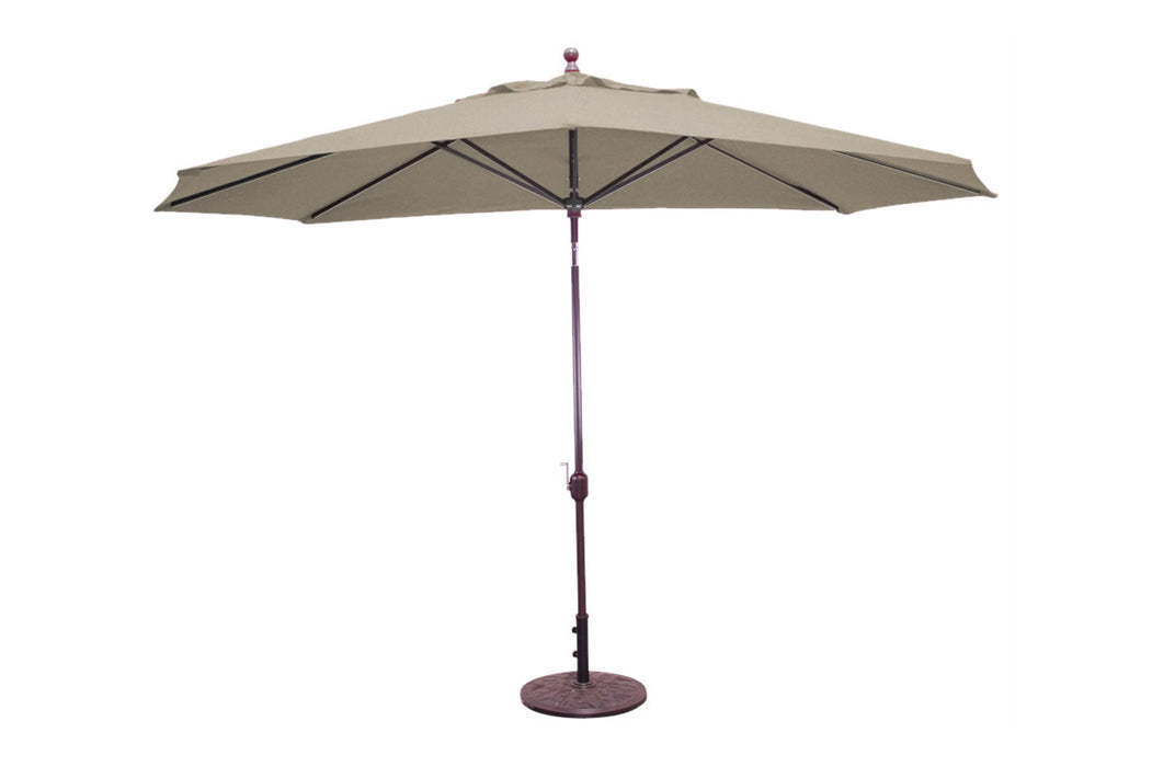 8' x 11' Deluxe Auto Tilt Oval Umbrella Black Pole