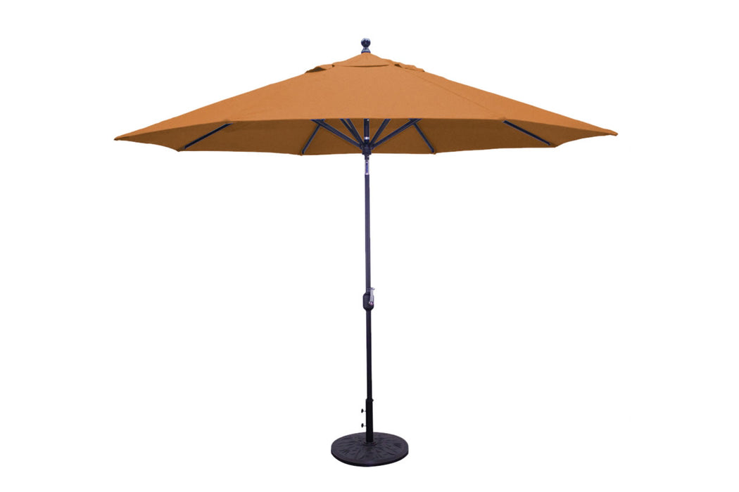 11' Octagon Auto Tilt Deluxe Umbrella Antique Bronze Pole