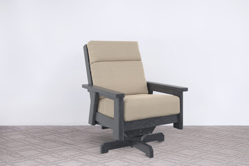 Charleston High Back Swivel Arm Chair