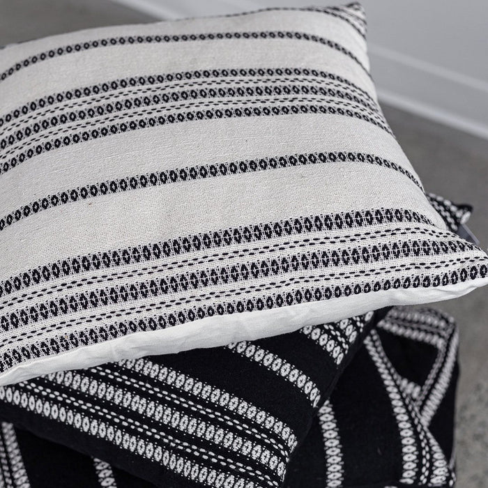 Black Stripe Barcelona Cushion