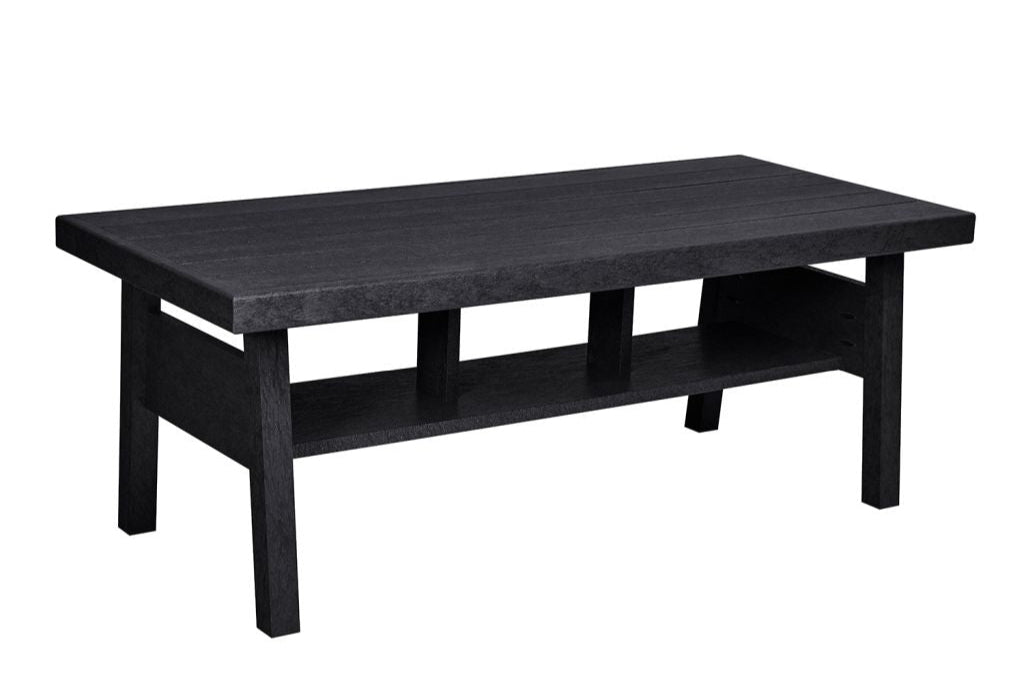 Black coffee table on a white background