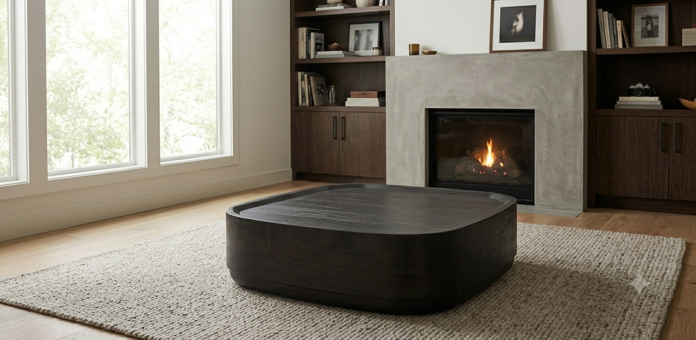 Square Oak Coffee Table - Clearance