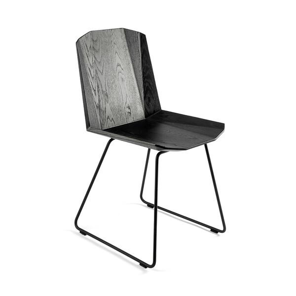 Black Oak Bok dining table w/ 6 chairs